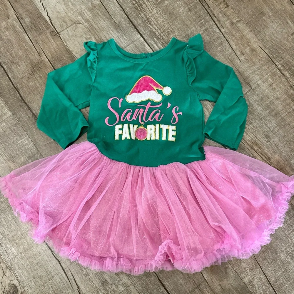 Counting Daisies Toddler Holiday‎ “Santa’s Favorite” Tutu Set – Size 2T